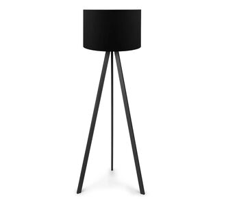 Φωτιστικό δαπέδου Rosling Megapap Mdf/ύφασμα Pvc χρώμα μαύρο 38x21x140εκ. |  Δαπέδου στο espiti