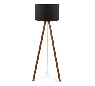 Φωτιστικό δαπέδου Rosling Megapap Mdf/ύφασμα Pvc χρωμα καρυδί/μαύρο 38x21x140εκ. |  Δαπέδου στο espiti