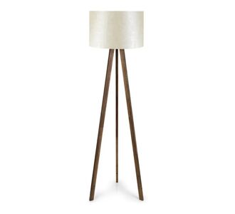 Φωτιστικό δαπέδου Rosling Megapap Mdf/ύφασμα Pvc χρώμα καρυδί/μπεζ 38x21x140εκ. |  Δαπέδου στο espiti