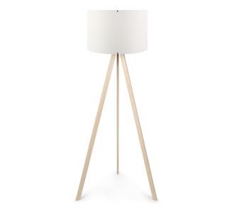Φωτιστικό δαπέδου Rosling Megapap Mdf/ύφασμα Pvc χρώμα φυσικό/λευκό 38x21x140εκ. |  Δαπέδου στο espiti