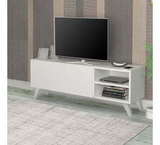 Έπιπλο τηλεόρασης Space Megapap από μελαμίνη χρώμα λευκό 120x35x42εκ. |  Έπιπλα τηλεόρασης στο espiti