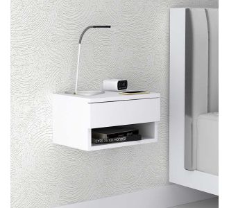 Κομοδίνο επιτοίχιο μελαμίνης Mary Megapap χρώμα λευκό 40x30x23εκ. |  Κομοδίνα στο espiti