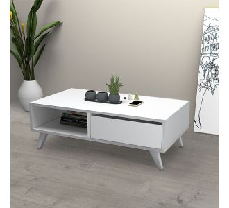 Τραπεζάκι σαλονιού Aster Megapap από μελαμίνη χρώμα λευκό 120x56x40εκ. |  Τραπεζάκια σαλονιού στο espiti