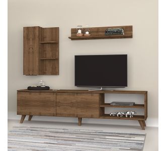 Σύνθεση τηλεόρασης Orion Megapap από μελαμίνη χρώμα καρυδί 180x35x47εκ. |  Συνθέσεις σαλονιού στο espiti