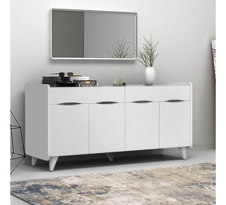 Μπουφές μελαμίνης Sila Megapap χρώμα λευκό 140x45x72εκ. |  Επιπλα στο espiti