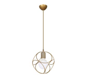 Φωτιστικό οροφής Lusita Megapap E27 μεταλλικό μονόφωτο χρώμα χρυσό 20x20x70εκ. |  Οροφής στο espiti