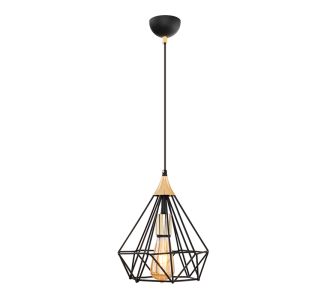 Φωτιστικό οροφής Hideki Megapap E27 μεταλλικό μονόφωτο χρώμα μαύρο 22x22x80εκ. |  Οροφής στο espiti