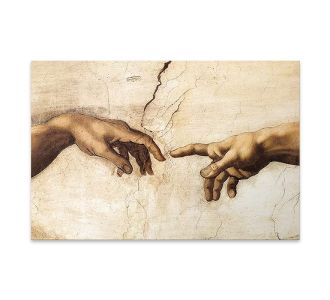 Πίνακας σε καμβά "The Creation of Adam" Megapap ψηφιακής εκτύπωσης 100x70x3εκ. |  Πίνακες στο espiti
