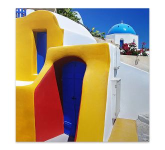 Πίνακας σε καμβά "Santorini" Megapap ψηφιακής εκτύπωσης 50x50x3εκ. |  Πίνακες στο espiti