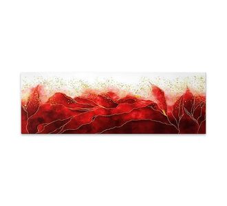 Πίνακας σε καμβά "Red Passion" Megapap ψηφιακής εκτύπωσης 120x40x3εκ. |  Επιπλα στο espiti