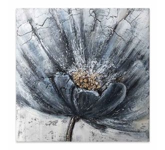 Πίνακας σε καμβά "Blue Flower" Megapap ψηφιακής εκτύπωσης 50x50x3εκ. |  Πίνακες στο espiti