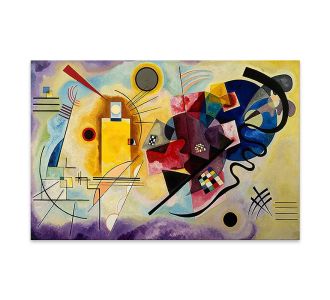Πίνακας σε καμβά "Yellow Red Blue" Megapap ψηφιακής εκτύπωσης 70x50x3εκ. |  Πίνακες στο espiti