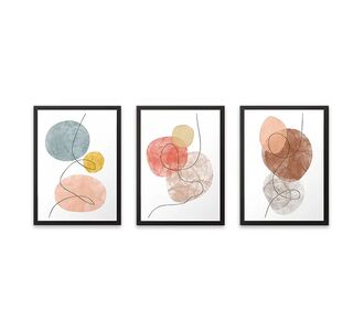 Πίνακας "Circles" Megapap 3 τμχ. σε πλαίσιο 35x45x2εκ. |  Επιπλα στο espiti