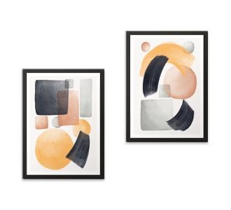 Πίνακας "Shapes" Megapap 2 τμχ. σε πλαίσιο 35x45x2εκ. |  Πίνακες στο espiti