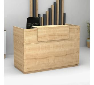 Γραφείο reception μελαμίνης Lemmon Megapap χρώμα sonoma 160x70x110εκ. |  Reception γραφείου στο espiti