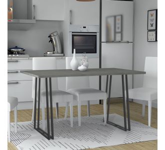 Τραπέζι Gable Megapap μεταλλικό - μελαμίνης χρώμα γκρι σκυροδέματος 140x80x76εκ. |  Τραπέζια στο espiti