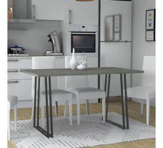 Τραπέζι Gable Megapap μεταλλικό - μελαμίνης χρώμα γκρι σκυροδέματος 140x80x76εκ. |  Τραπέζια στο espiti
