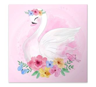 Πίνακας σε καμβά "Baby Swan" Megapap ψηφιακής εκτύπωσης 40x40x3εκ. |  Πίνακες στο espiti