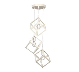 Φωτιστικό οροφής Thora Megapap E27 μεταλλικό τρίφωτο χρώμα λευκό 22x22x70εκ. |  Οροφής στο espiti