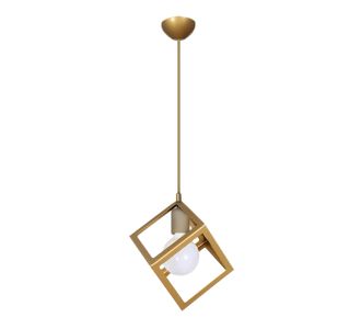 Φωτιστικό οροφής Thora Megapap E27 μεταλλικό μονόφωτο χρώμα χρυσό ματ 22x22x70εκ. |  Οροφής στο espiti