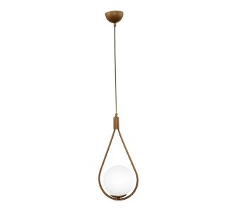 Φωτιστικό οροφής Shemesh Megapap E27  μεταλλικό μονόφωτο χρώμα χρυσό ματ 20x20x85εκ. |  Οροφής στο espiti