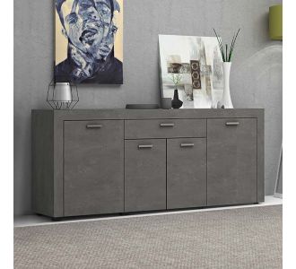 Μπουφές μελαμίνης Joseph Megapap χρώμα γκρι σκυροδέματος 177x40x76εκ. |  Μπουφέδες στο espiti