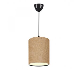 Φωτιστικό οροφής Layla Megapap Ε27 υφασμάτινο μονόφωτο χρώμα μπεζ 19x25x70εκ. |  Οροφής στο espiti