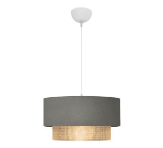 Φωτιστικό οροφής Lucifer Megapap E27 υφασμάτινο μονόφωτο χρώμα γκρι 30x15x70εκ. |  Οροφής στο espiti