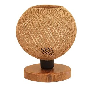 Φωτιστικό επιτραπέζιο Bonnie Megapap E27 κλωστή/Mdf χρώμα φυσικό/καφέ 19x15x22εκ. |  Επιτραπέζια στο espiti