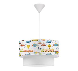 Φωτιστικό οροφής Goofy Megapap υφασμάτινο μονόφωτο με χαριτωμένα οχήματα 30x20x70εκ. |  Οροφής στο espiti