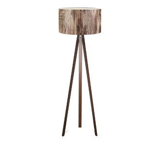 Φωτιστικό δαπέδου Rosling Megapap Mdf/ύφασμα Pvc χρώμα καρυδί/καφέ 38x21x140εκ. |  Δαπέδου στο espiti