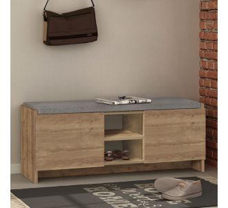 Παπουτσοθήκη Zulla Megapap από μελαμίνη χρώμα ανοιχτό καρυδί 110x37x43εκ. |  Παπουτσοθήκες στο espiti