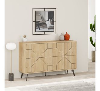 Μπουφές μελαμίνης Dune Megapap χρώμα φυσικό οξιάς 123x35x77,4εκ. |  Μπουφέδες στο espiti