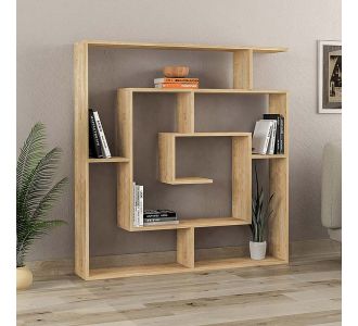 Βιβλιοθήκη μελαμίνης Labirent Megapap χρώμα φυσικό οξιάς 125x22x129εκ. |  Βιβλιοθήκες στο espiti