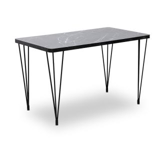 Τραπέζι Roger Megapap Mdf - μεταλλικό χρώμα μαύρο εφέ μαρμάρου 120x70x75εκ. |  Τραπέζια στο espiti