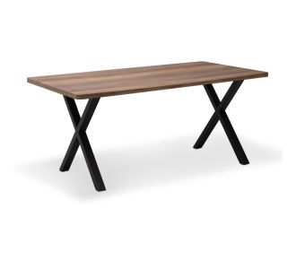 Τραπέζι Jeremy Megapap Mdf - μεταλλικό χρώμα καρυδί 140x80x75εκ. |  Τραπέζια στο espiti