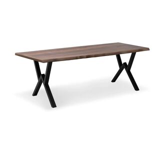 Τραπέζι Walter Megapap Mdf - μεταλλικό χρώμα καρυδί 200x100x75εκ. |  Τραπέζια στο espiti