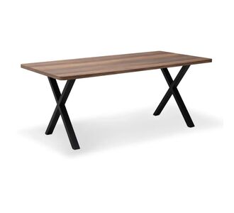 Τραπέζι Jeremy Megapap Mdf - μεταλλικό χρώμα καρυδί 160x80x75εκ. |  Τραπέζια στο espiti