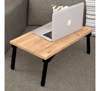 Τραπεζάκι laptop Sidon Megapap από μελαμίνη χρώμα pine oak 60x35,5x23,5εκ. |  Τραπεζάκια βοηθητικά στο espiti