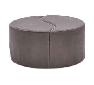 Σκαμπώ Alis Megapap βελούδινο χρώμα ανοιχτό γκρι 80x80x40εκ. |  Σκαμπώ στο espiti