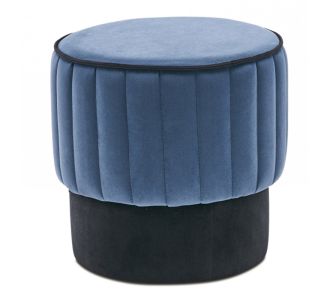 Σκαμπώ Rose Megapap βελούδινο χρώμα μπλε 40x40x40εκ. |  Σκαμπώ στο espiti