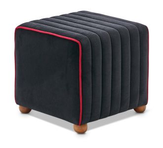 Σκαμπώ Mona Megapap βελούδινο χρώμα μαύρο 40x40x40εκ. |  Σκαμπώ στο espiti