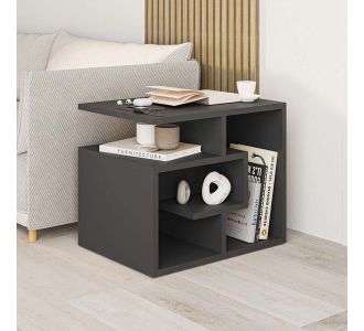 Βοηθητικό τραπεζάκι Labirent Megapap από μελαμίνη χρώμα ανθρακί 54x40x45εκ. |  Τραπεζάκια βοηθητικά στο espiti