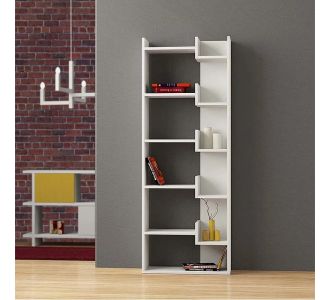 Βιβλιοθήκη μελαμίνης Oppa Megapap χρώμα λευκό 60x22x162εκ. |  Βιβλιοθήκες στο espiti