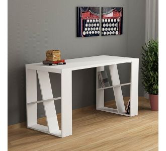 Γραφείο εργασίας Honey Megapap από μελαμίνη χρώμα λευκό 137x60x75εκ |  Γραφεία στο espiti