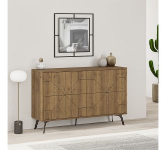 Μπουφές μελαμίνης Dune Megapap χρώμα ανοιχτό καρυδί 123x35x77,4εκ. |  Μπουφέδες στο espiti