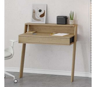 Γραφείο εργασίας Cowork Megapap από μελαμίνη χρώμα φυσικό οξιάς 94x50x91εκ. |  Γραφεία στο espiti