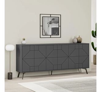 Μπουφές μελαμίνης Dune Megapap χρώμα ανθρακί 184x35x77,4εκ. |  Μπουφέδες στο espiti