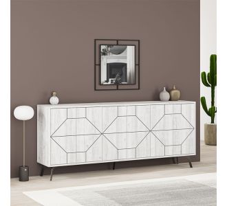 Μπουφές μελαμίνης Dune Megapap χρώμα λευκό αντικέ 184x35x77,4εκ. |  Μπουφέδες στο espiti