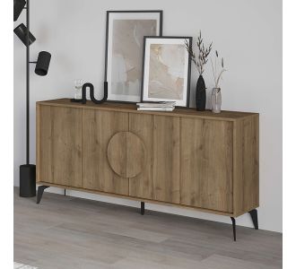 Μπουφές μελαμίνης Gora Megapap χρώμα ανοιχτό καρυδί 180x35,6x82εκ. |  Μπουφέδες στο espiti